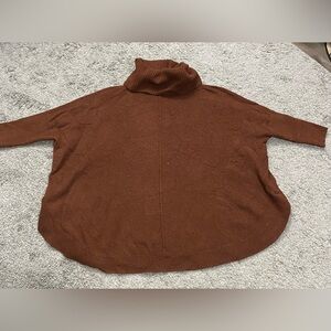 LOFT Warm Chestnut Cowl Neck Sweater